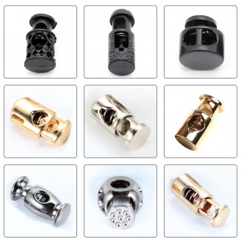 Gold/Platinum/White/Rose Gold/Bronze/Glossy black/Matte black-Alloy Rotundity Spring Buckle