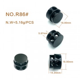 Platinum/Gold/Matte black/White/Bronze/Glossy black/Rose Gold-Alloy Spring Buckle